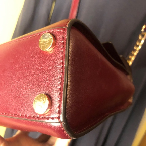 Michael Kors Red and Cream Satchel with Gold Hardware - Picture 11 of 16